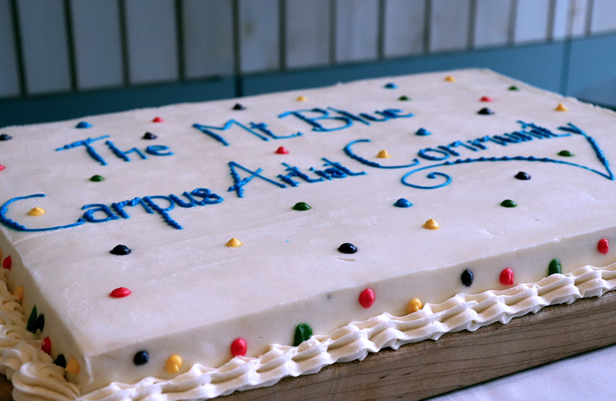 Cake for the MBHS Opening Reception.