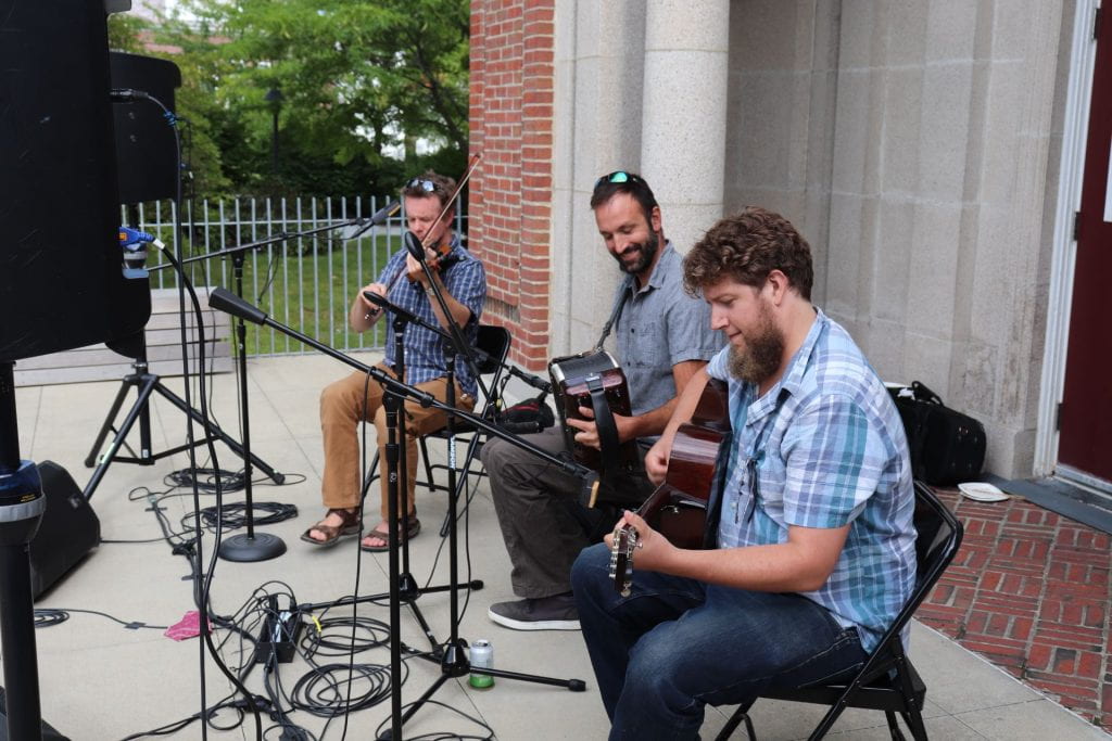 Live music performed at anniversary reception