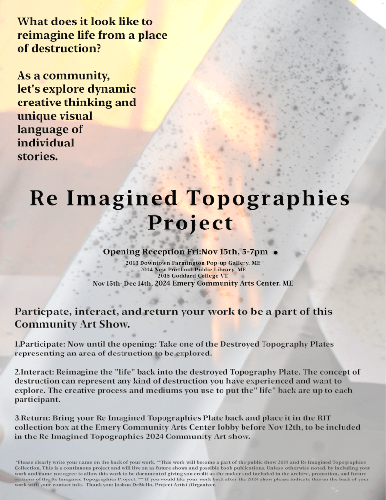 Reimagined Topographies project poster