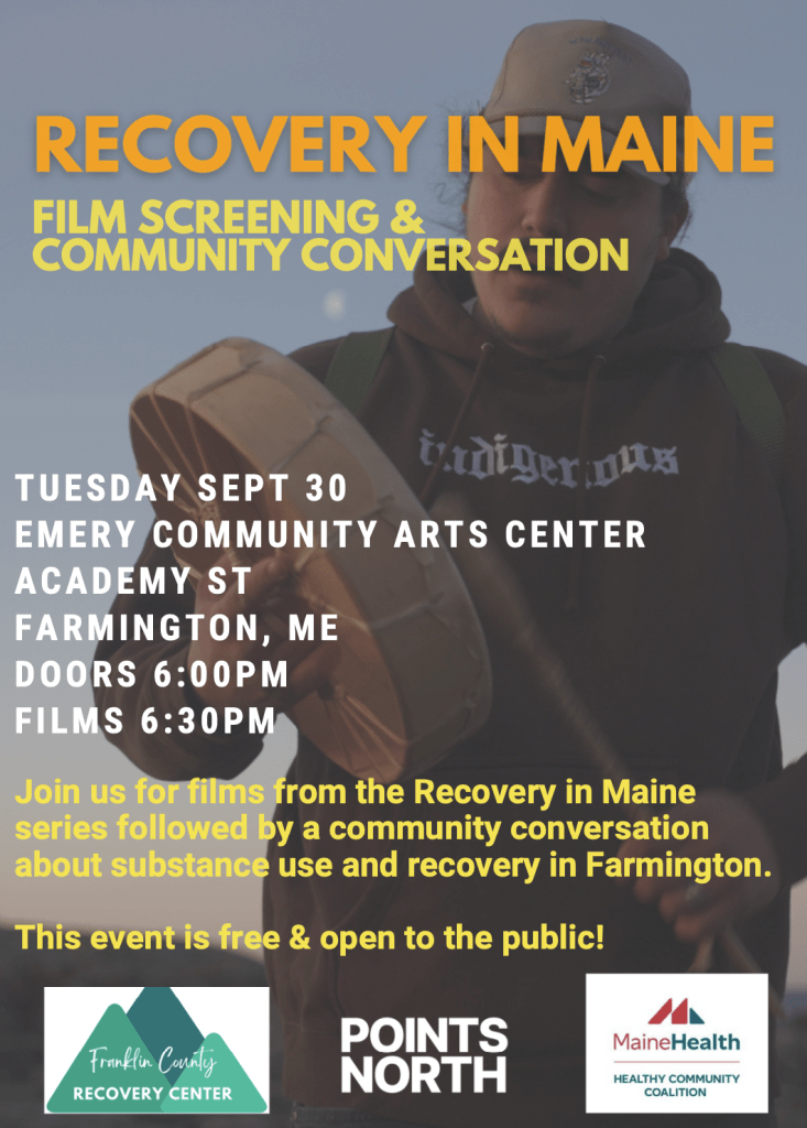 Recovery In Maine Film Screening flyer