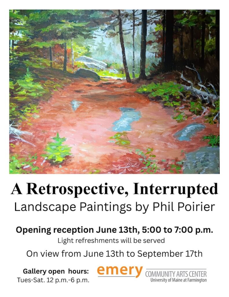 A Retrospective Interrupted-Landscape Paintings by Phil Poirier poster