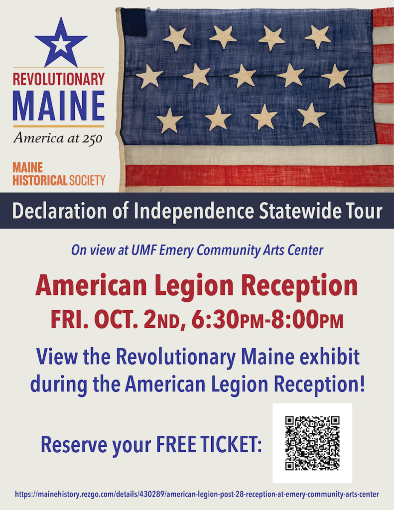 Flyer for American Legion Reception