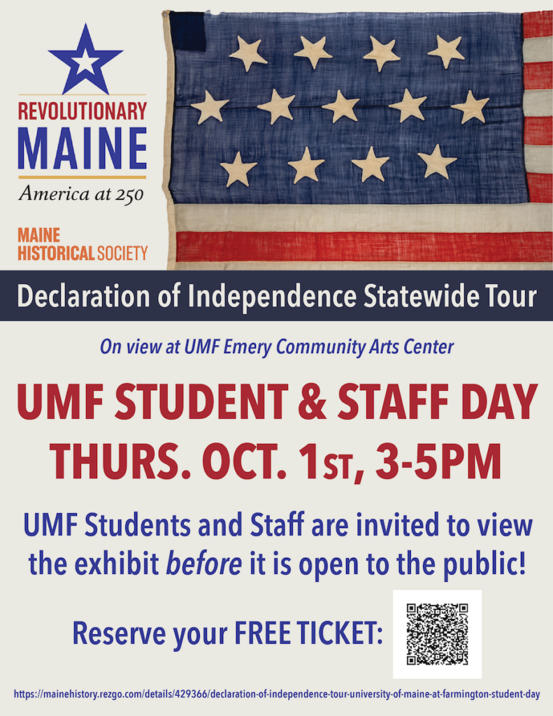Flyer for UMF Student Staff viewing day